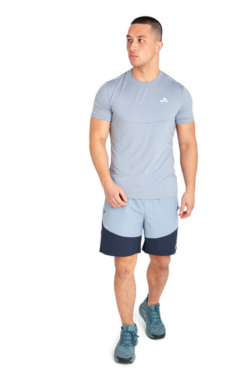 Zenith Shorts - Baby Blue/Navy